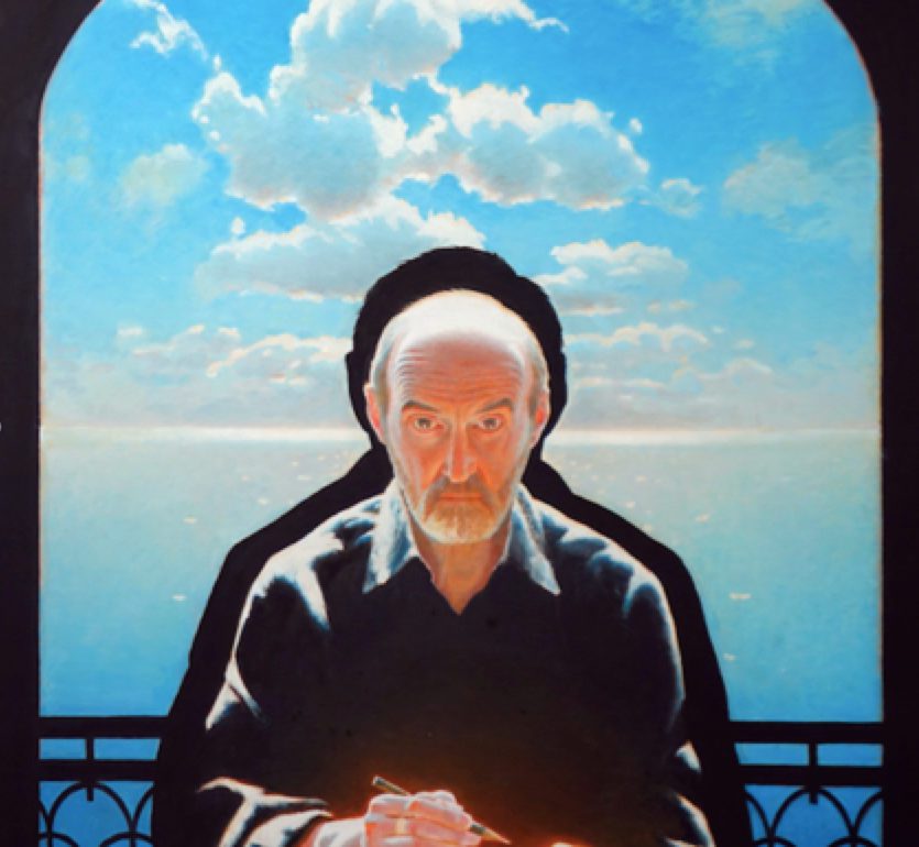 Auoportait: an oil on canvas by Erik Bulatov