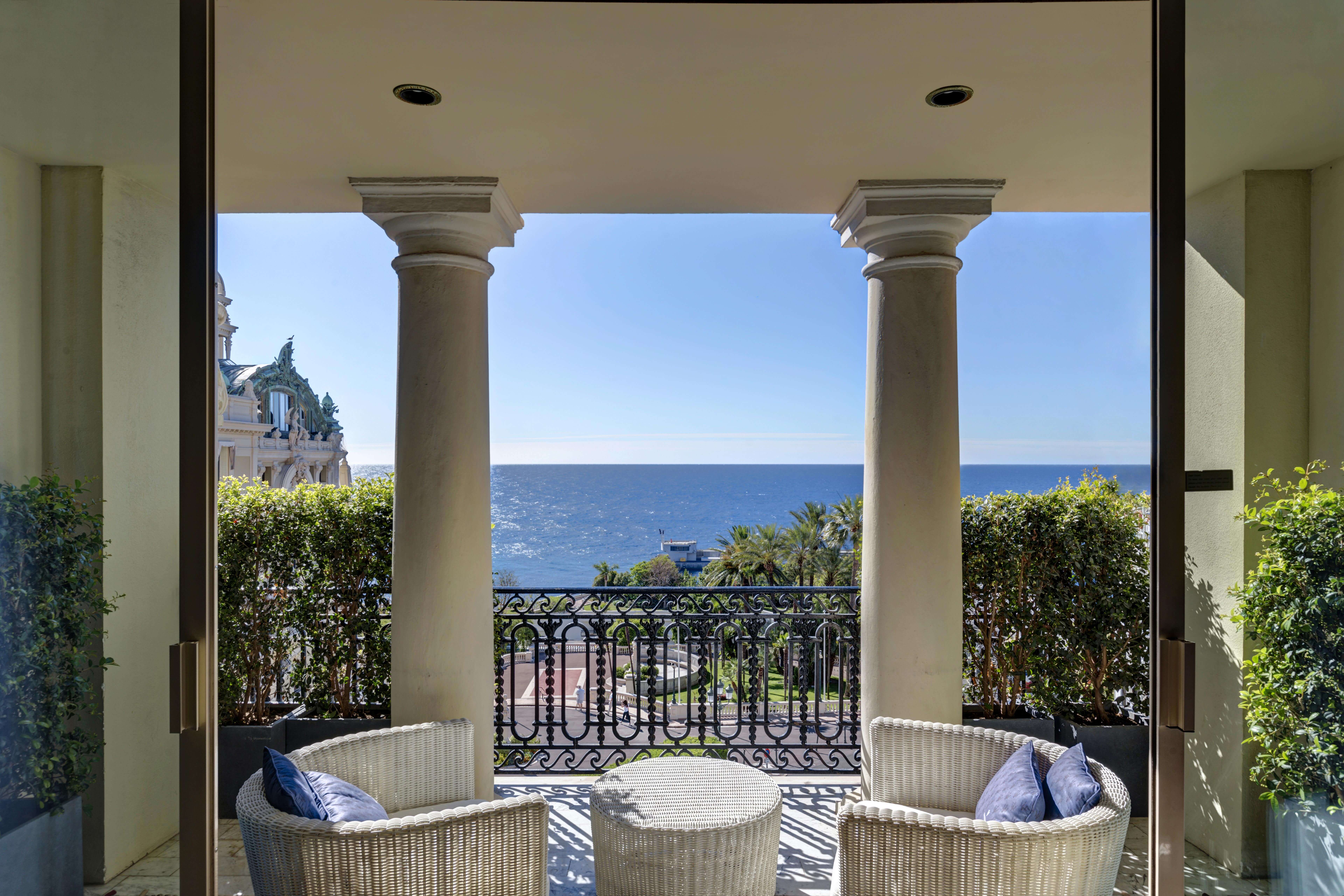 Balcony view at Hotel de Paris, Monte Carlo