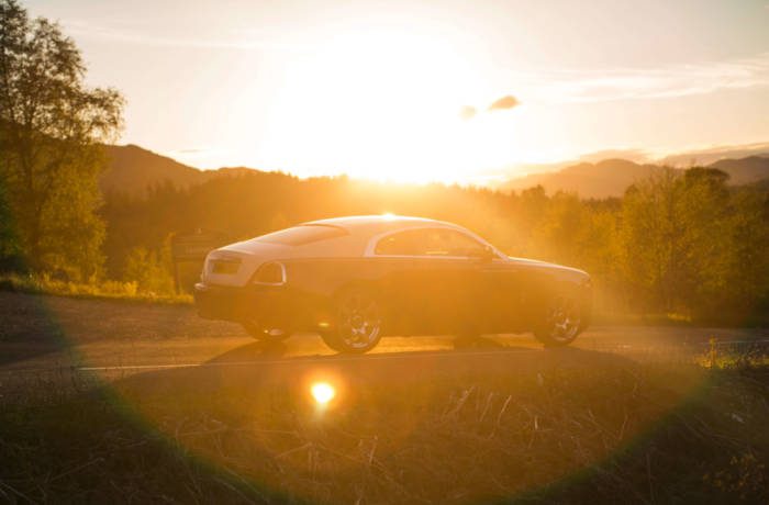 Rolls Royce Wraith model in the sunshine