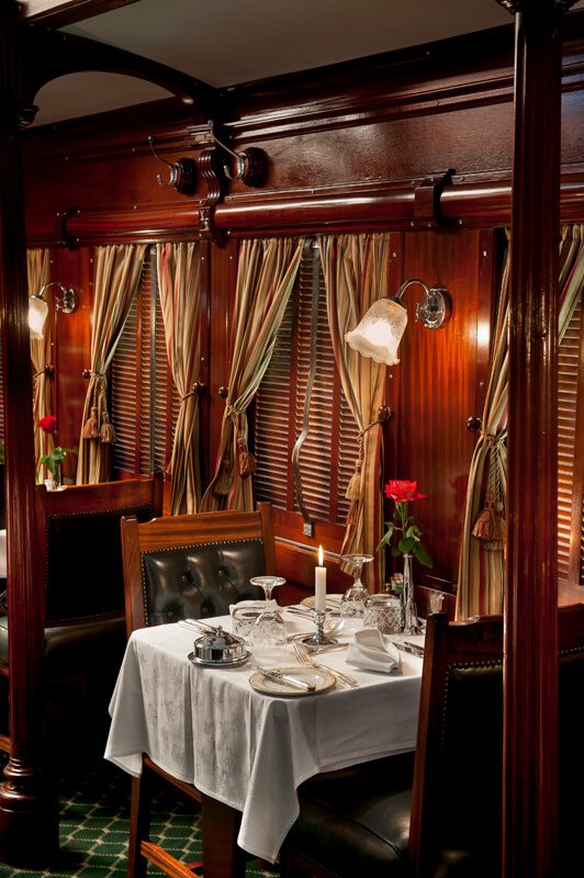 Rovos rail dining car