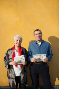 Artistic duo, Yelena and Viktor Vorobyev at venice biennale