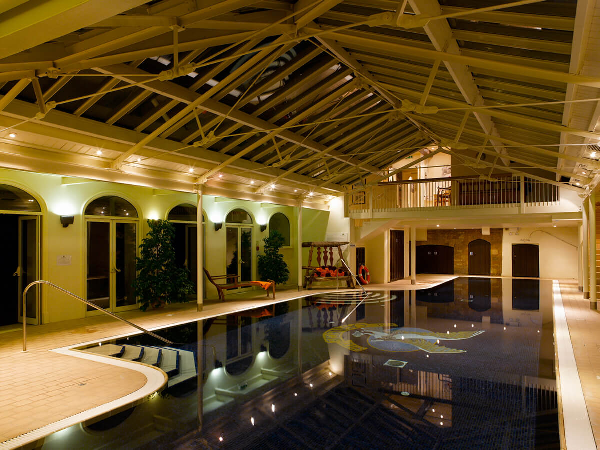 Indoor swimming pool at Stapleford Park hotel