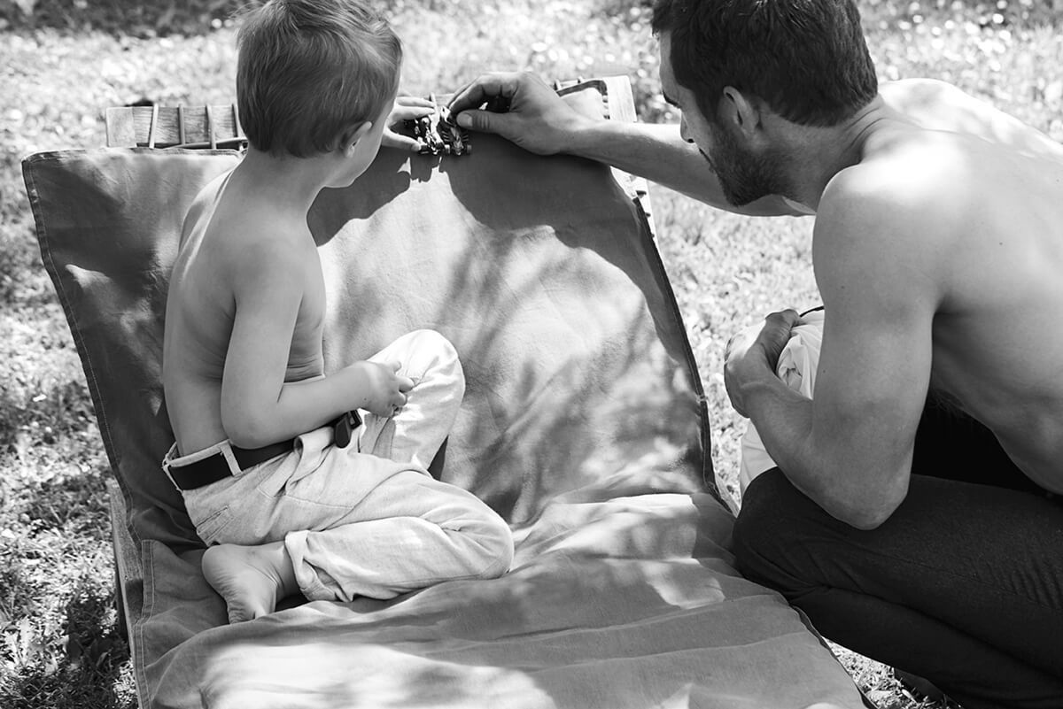 Will Chalker and family in the new acqua di parma campaign for colonia pura