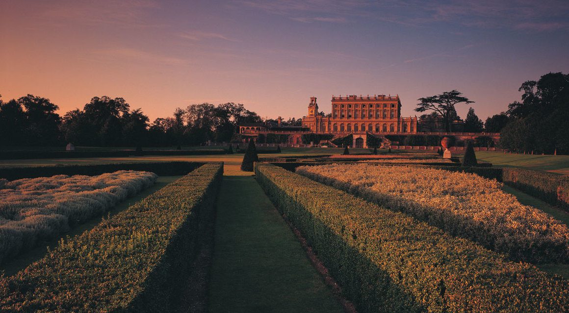 Cliveden House landscape at sunset