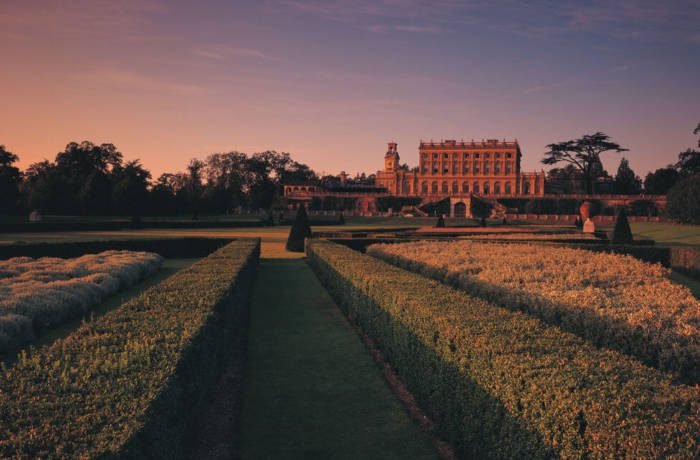 Cliveden House landscape at sunset