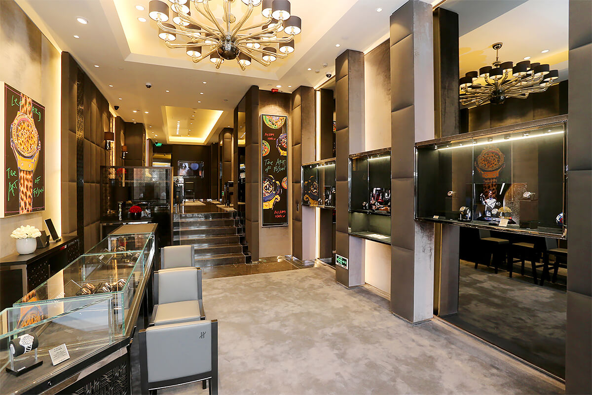 Boutique interiors of Hublot in Beijing