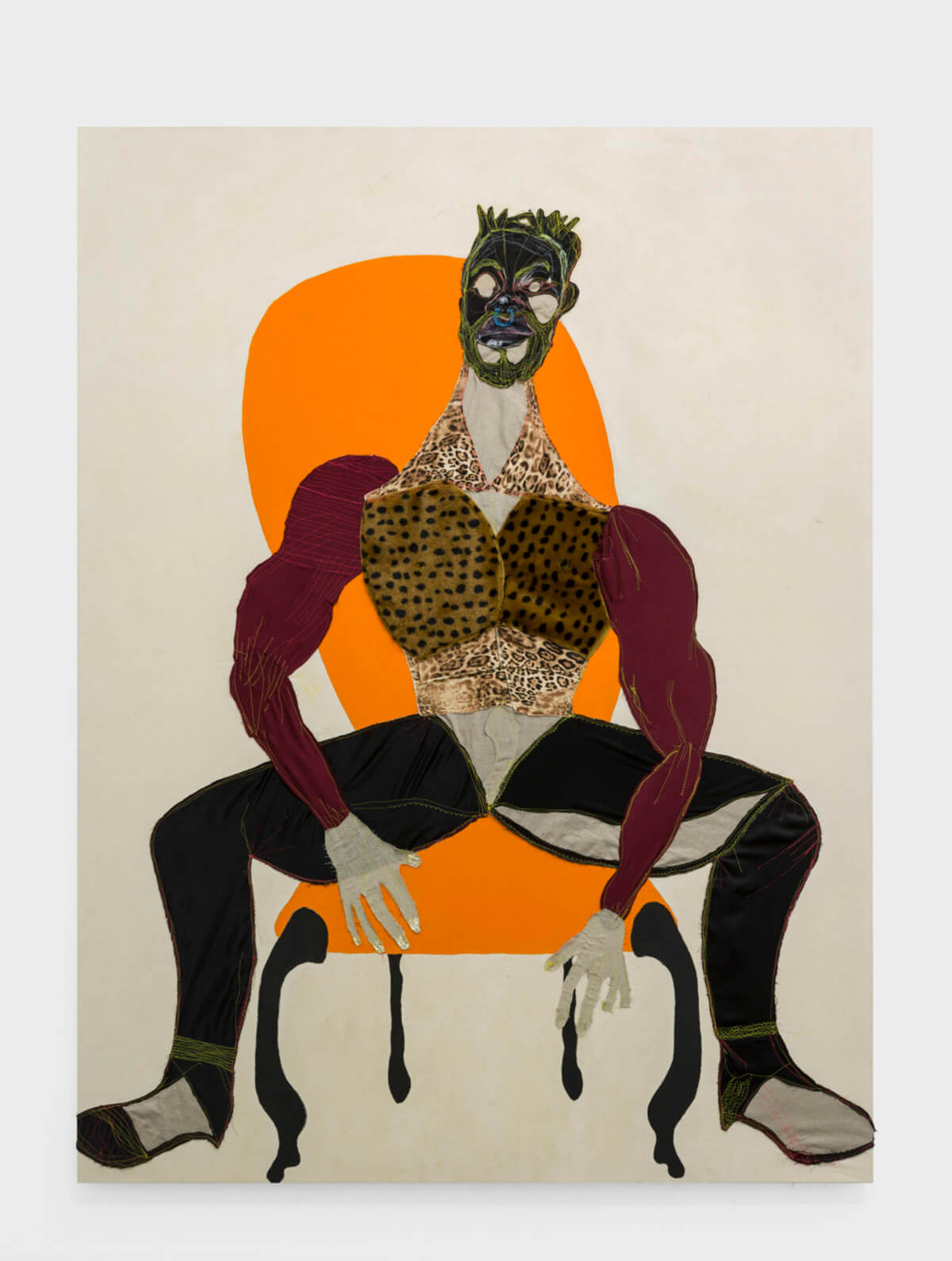 Tschabalala Self artwork Mane for gender exhibition in New York 