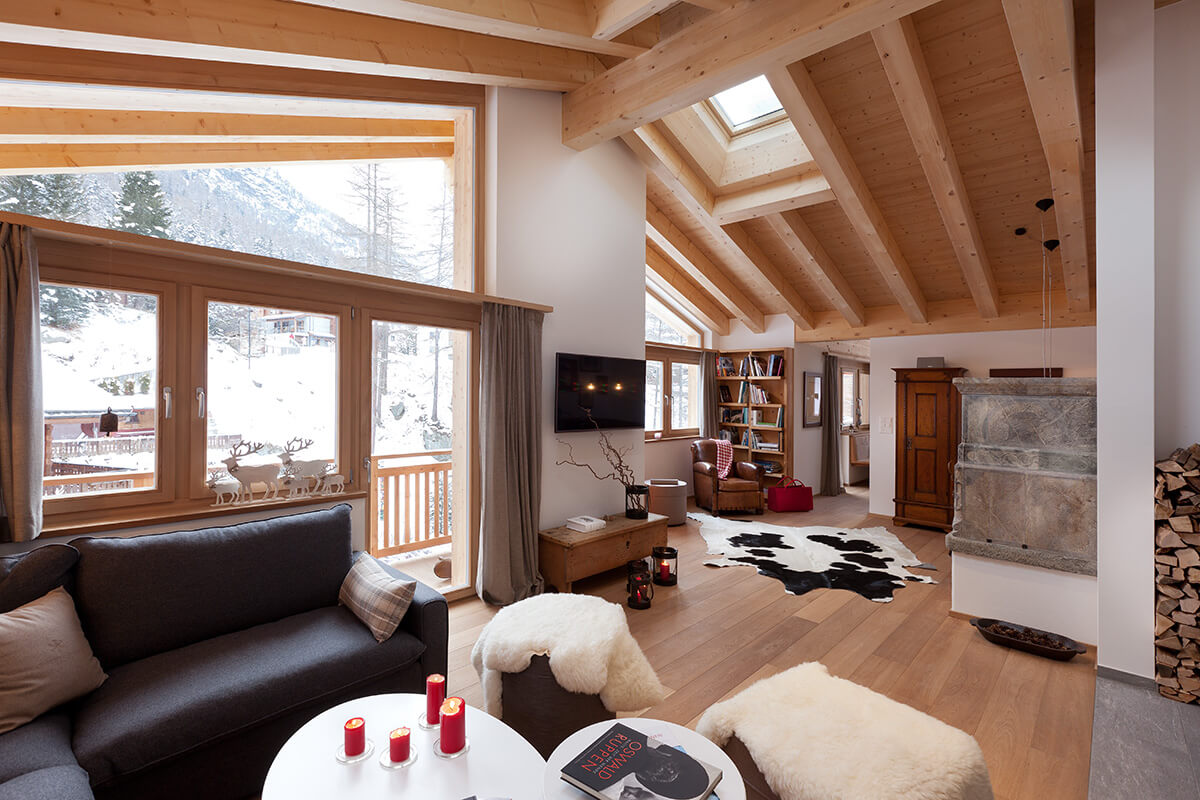 Interiors of Luxury chalet in Zermatt, Switzerland