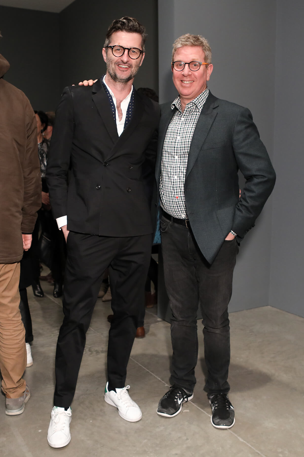 Marc Glimcher president of Pace Gallery with the artist Kevin Francis Gray