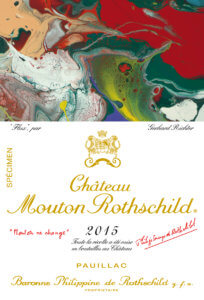 Gerhard Richter's artistic label for Château Mouton Rothschild