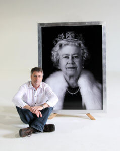Rob Munday's holographic portrait of the queen of England