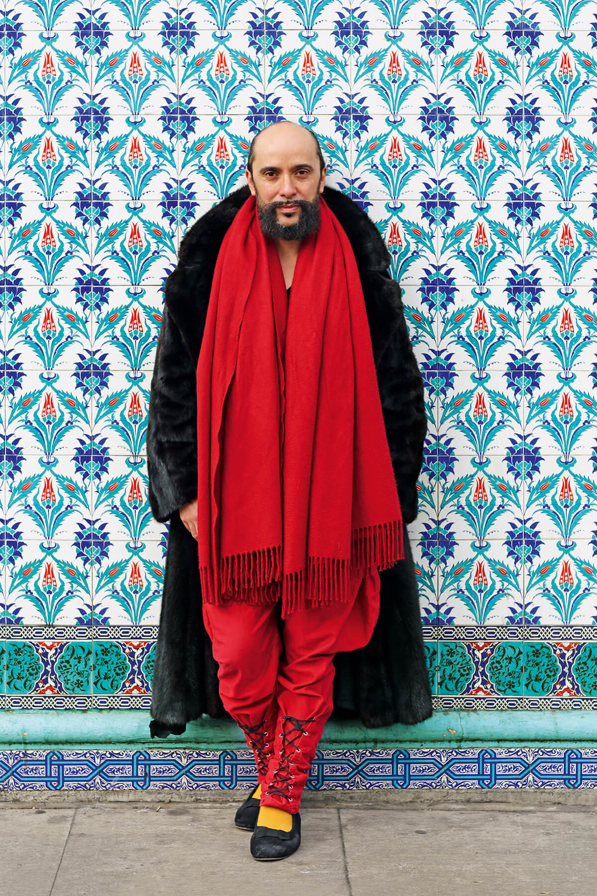 Portrait of Lyall Hakaraia, fashion designer in East London
