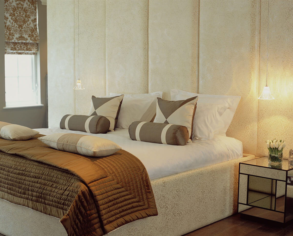 The luxurious interiors of the May Fair hotel Amber suite seem fitting for the fashion crowd