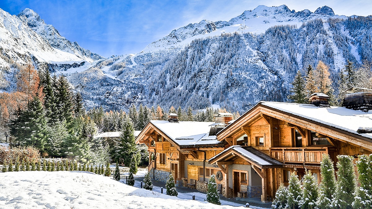 luxury chalet collection Les Rives d’Argentière, Chamonix in winter