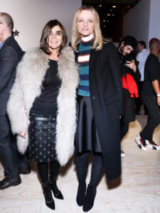 Delphine Arnault pictured with French fashion editor Carine Roitfeld