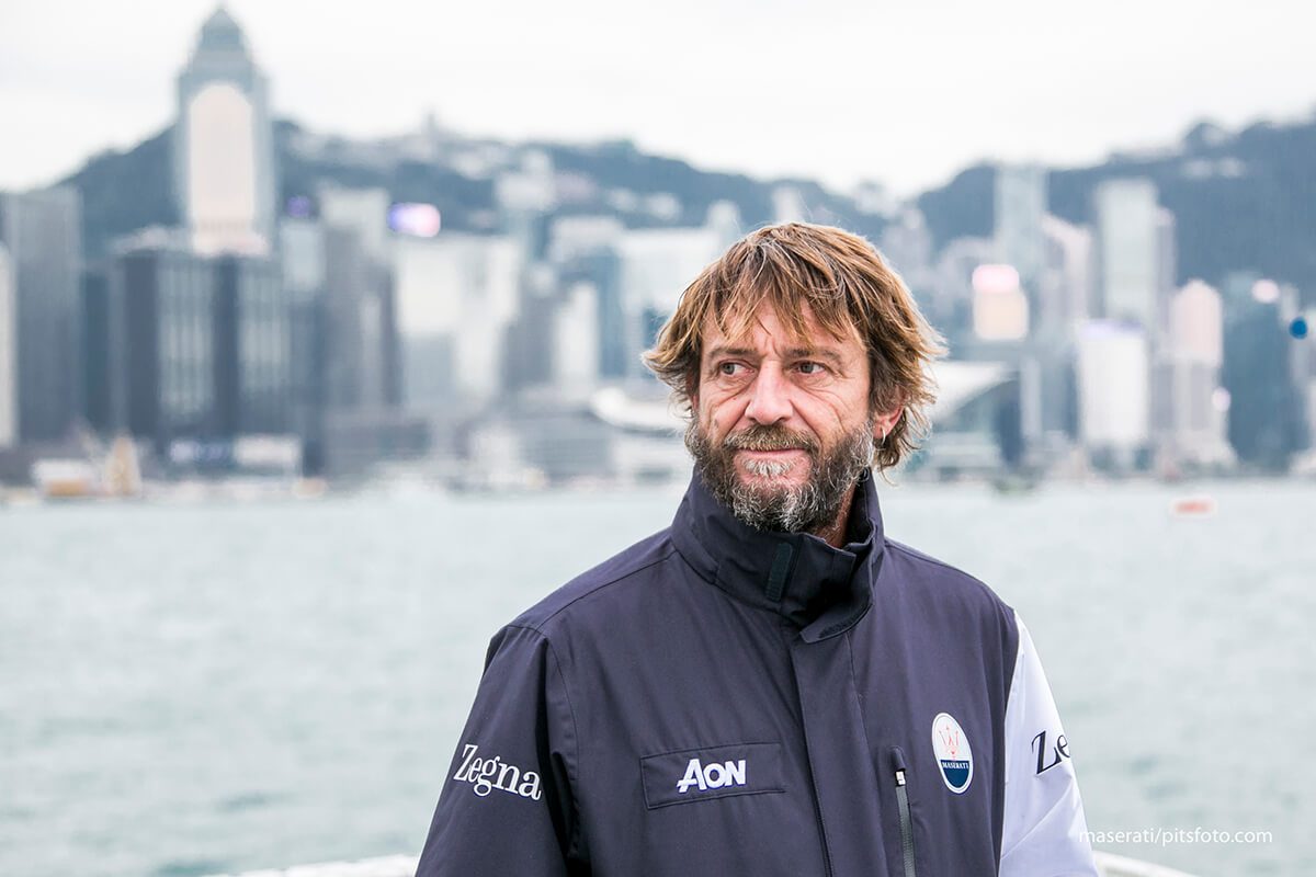 Colour portrait of world famous sailor Giovanni Soldini