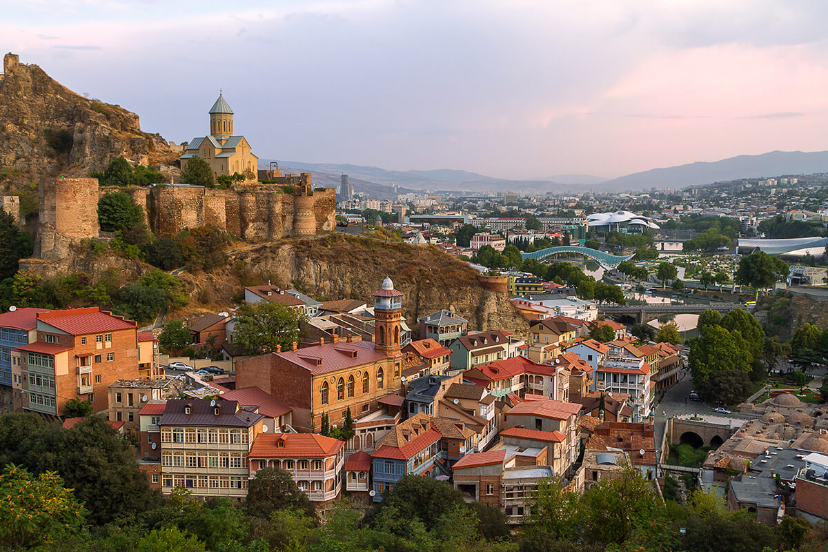 Colourful skyline of Tbilisi in Geogia