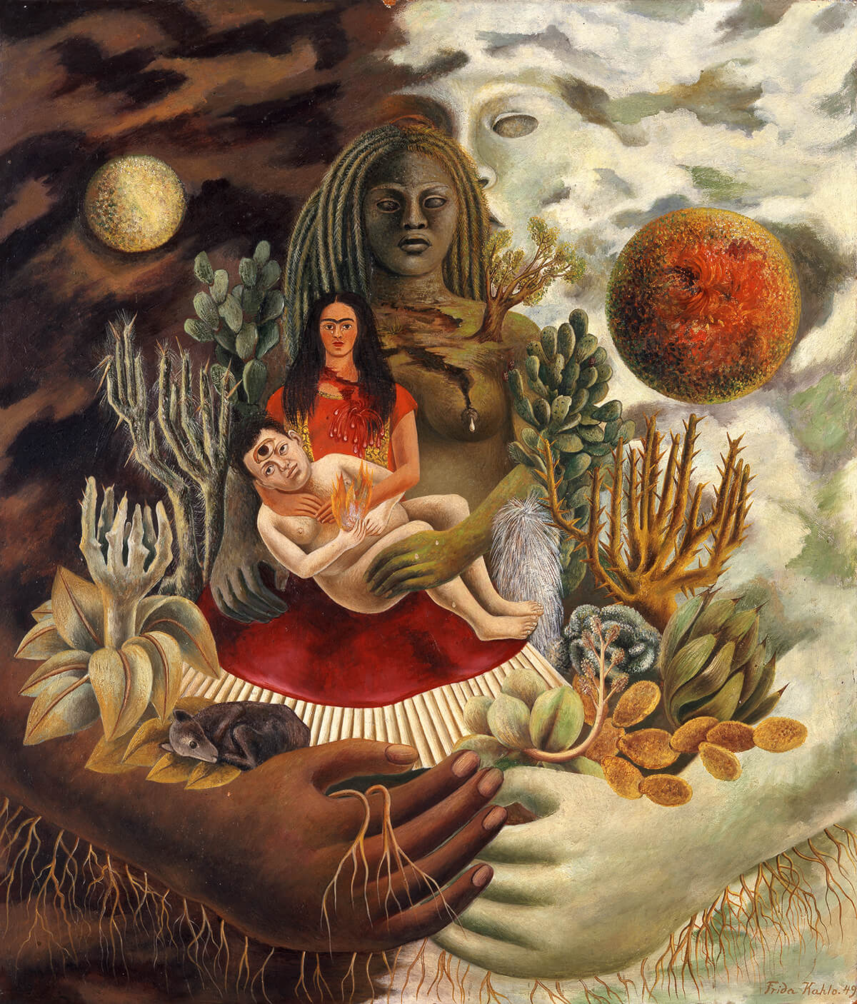 Iconic Love Embrace Painting by Frida Kahlo