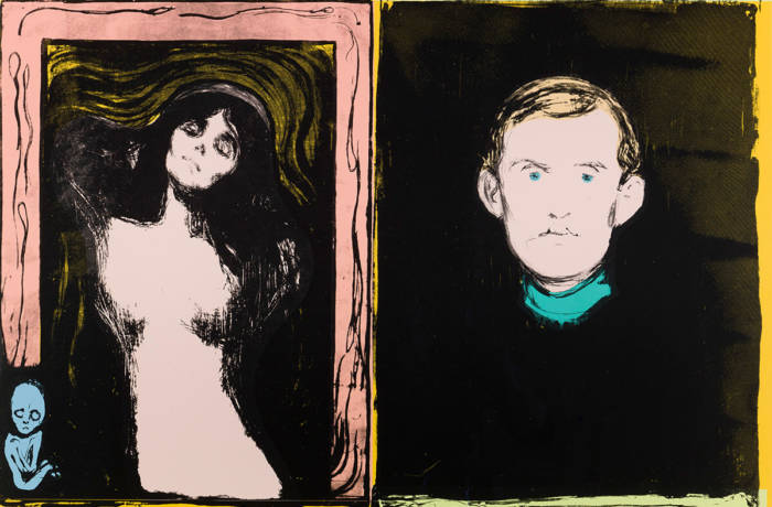 Munch inspired prints by pop art artist Andy Warhol