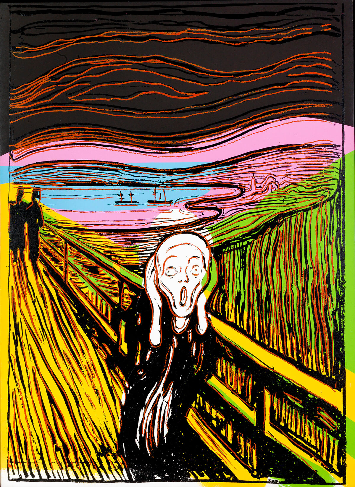 Andy Warhol's colourful print interpretation of the iconic painting by Edward Munch, The Scream