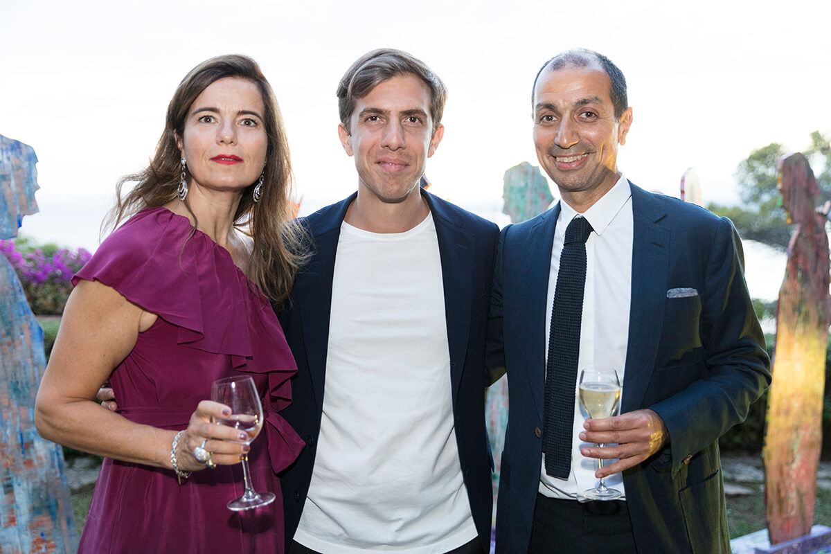 Kate Slesinger with artist Sassan Behnam-Bakhtiar and LUX editor Darius Sanai