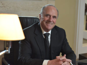 Portrait of Maltese businessman and Corinthia Hotels founder Alfred Pisani