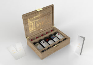 Château Mouton Rothschild celebration wine case containing five bottles