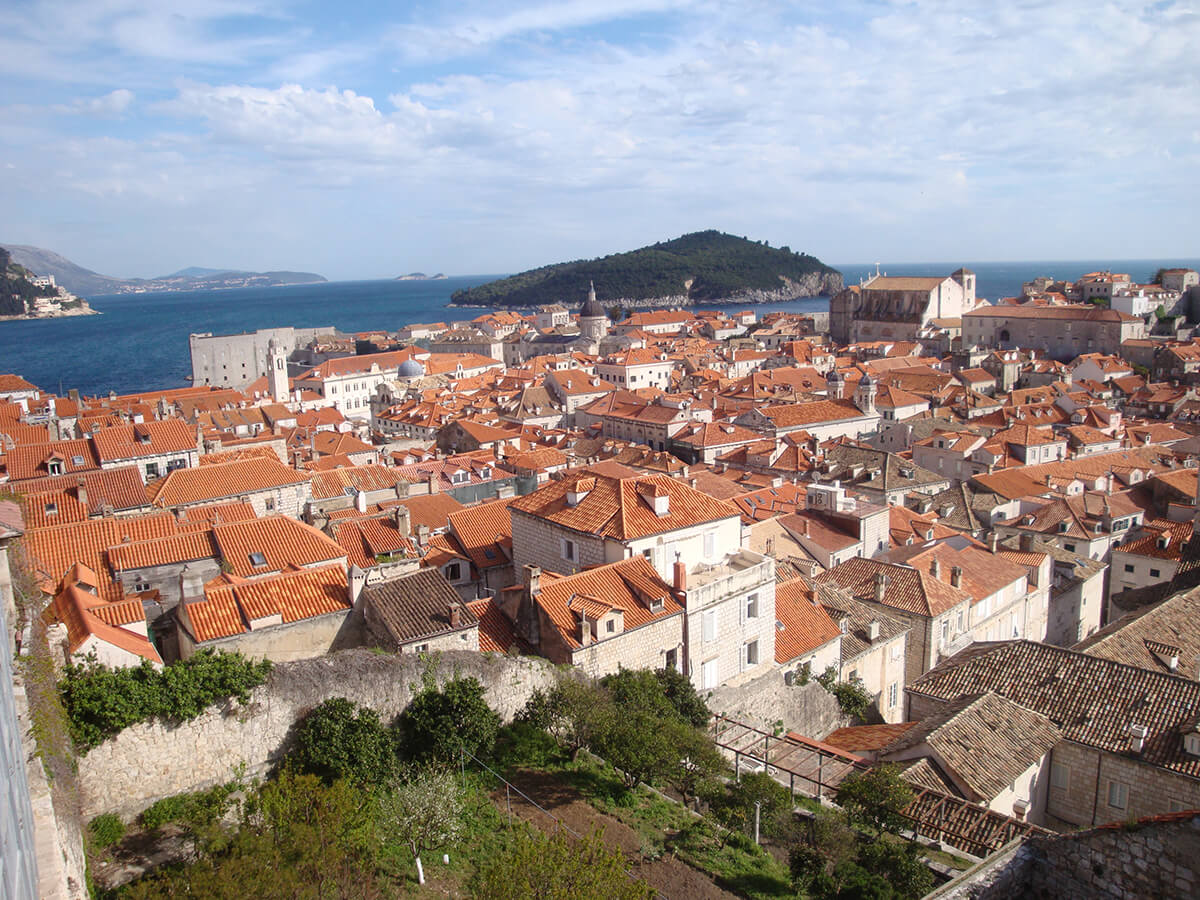 Dubrovnik red roofs in Croatia