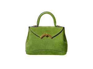 Moynat's famous Gaby handbag in green with a gold fastening