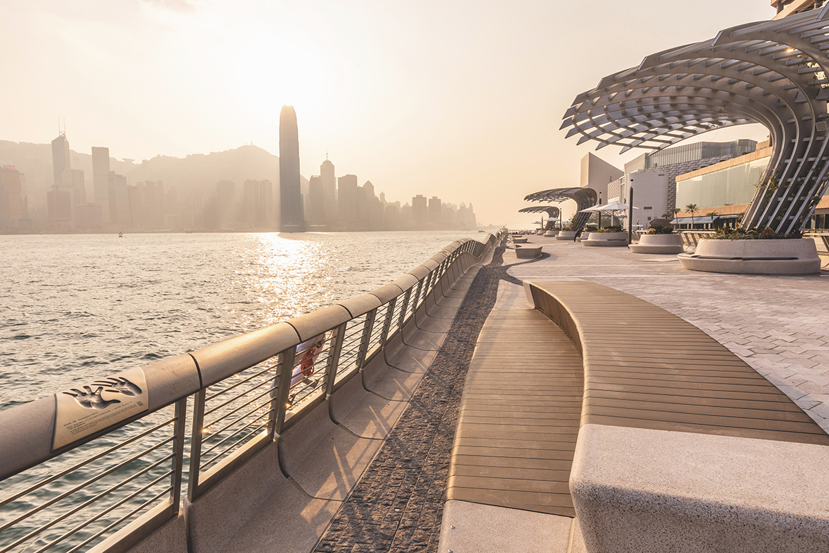 Render of Avenue of the Stars ocean walk in Hong Kong