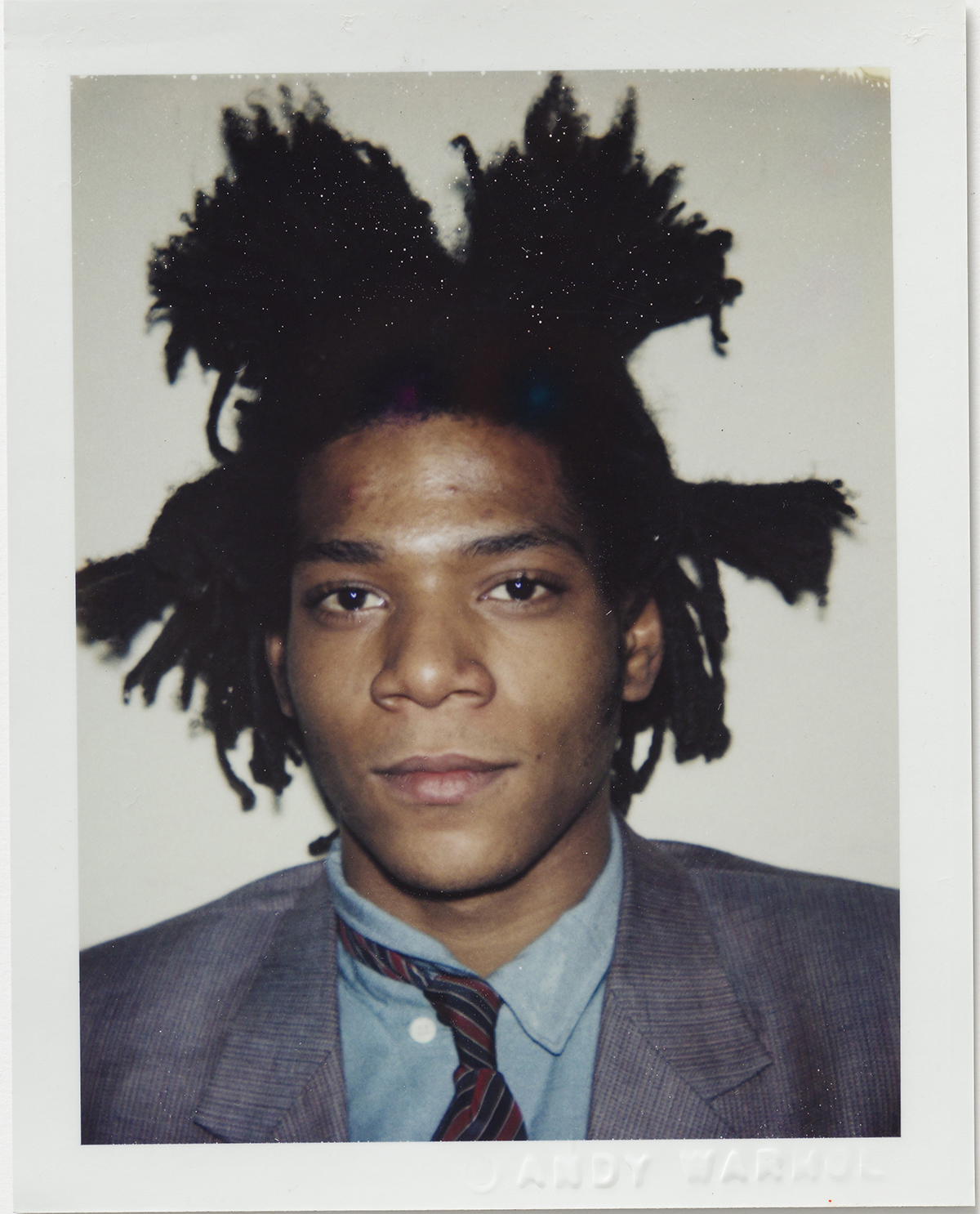 Portrait of artist Jean-Michel Basquiat by Andy Warhol