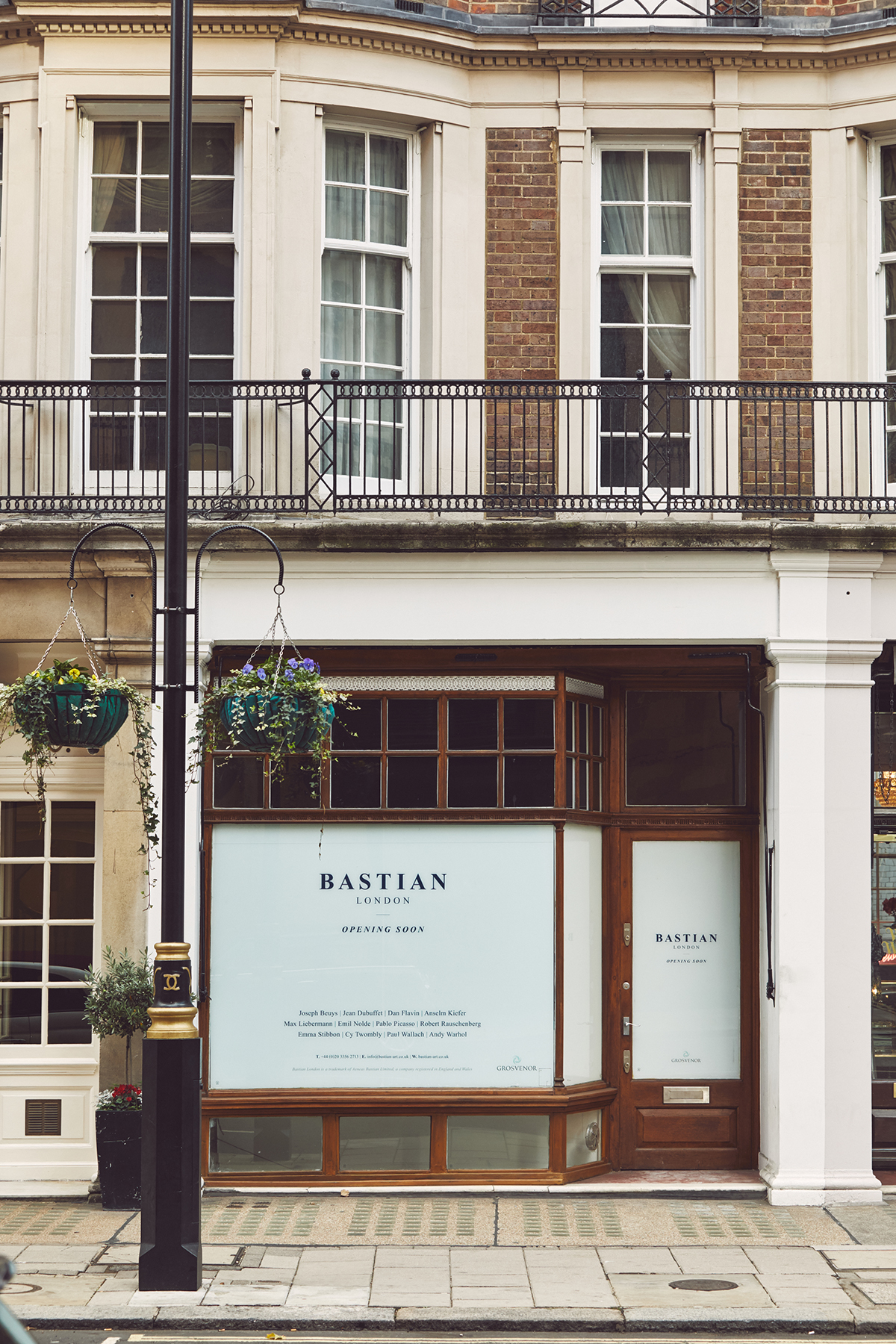 Exterior of Bastian art gallery in Mayfair, London