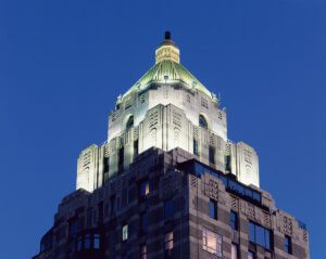 The top of the Carlyle hotel in New York