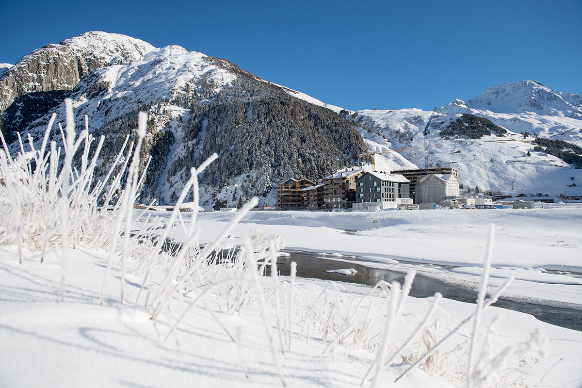 Andermatt Swiss Alps development village in Switzerland