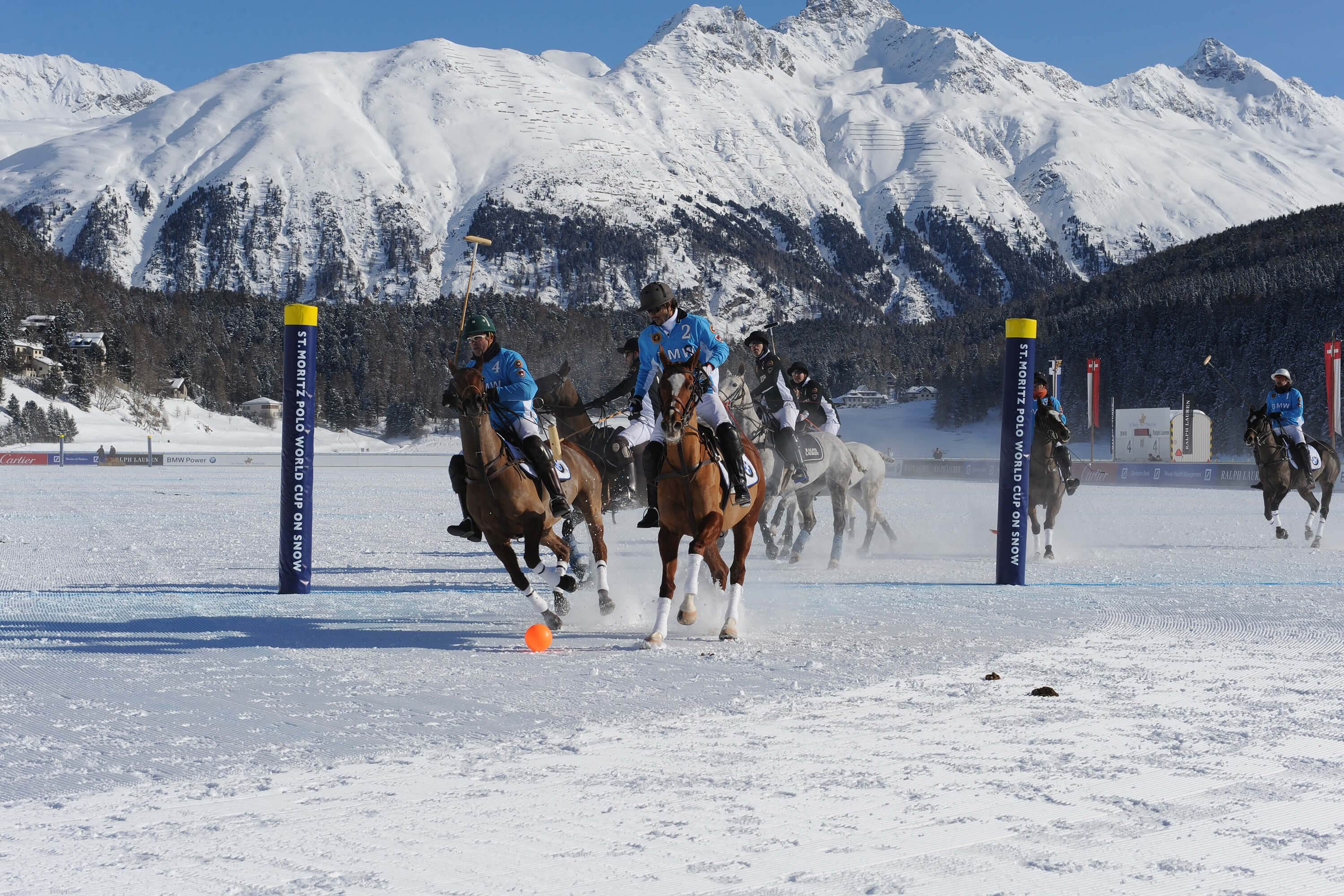 a snow polo game in St. Mortiz