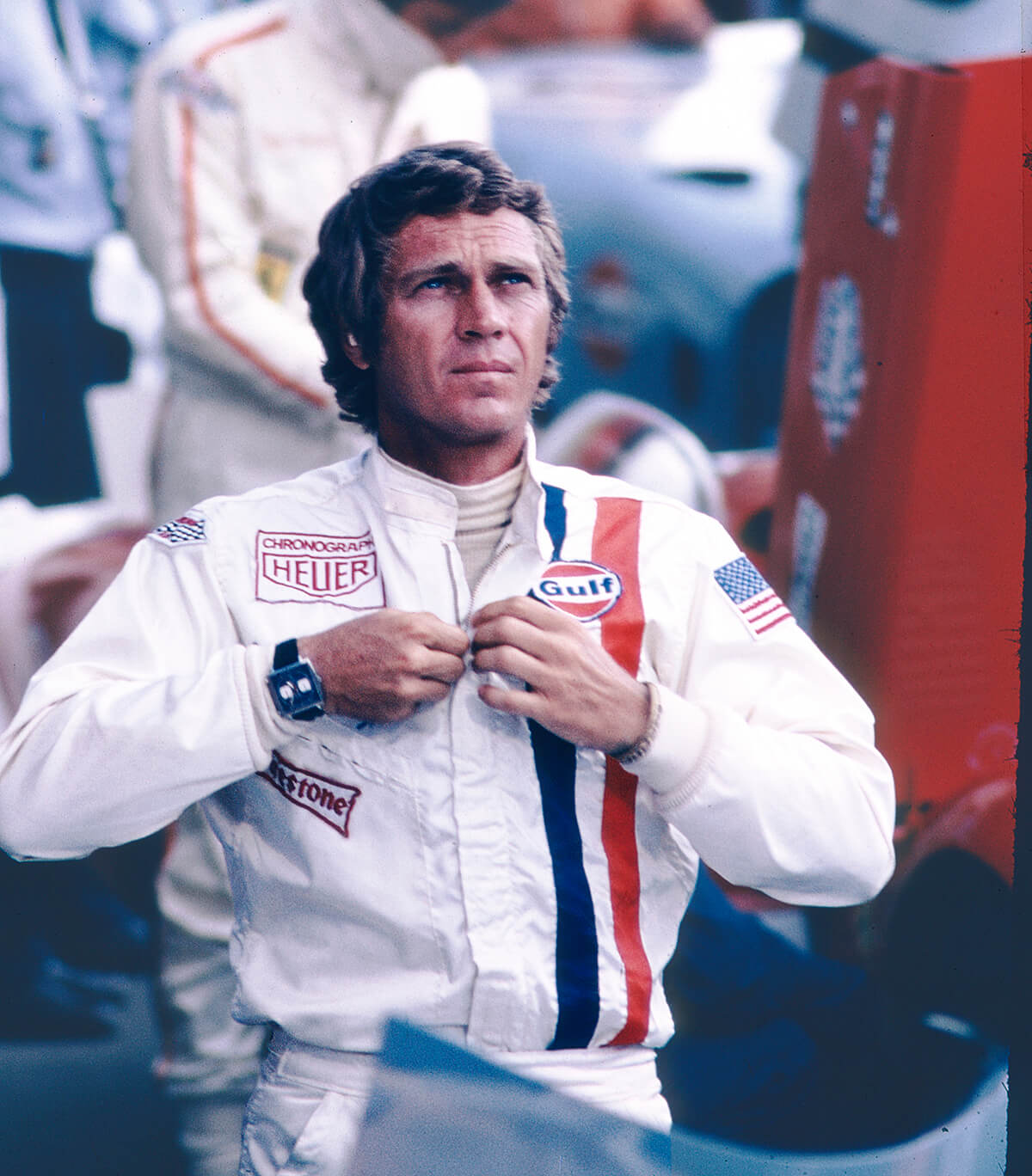 Steve McQueen as a racing driver in the 1971 film Le Mans