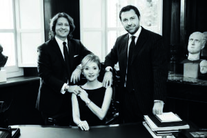  Guido, Silvia and Giorgio Damiani of Italian jewellery brand Damiani