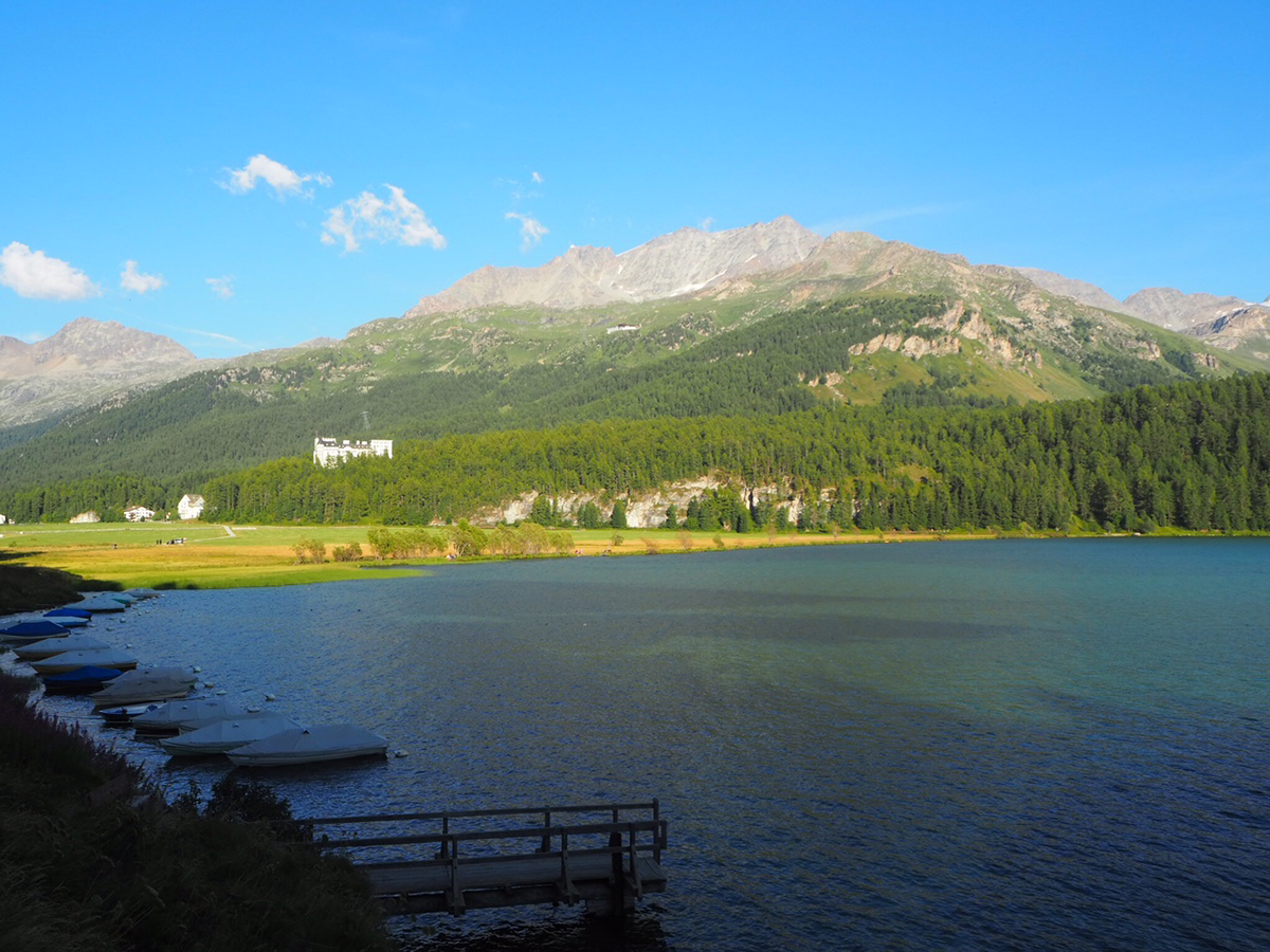 Sils Lake in Switzerland pictured in the summer