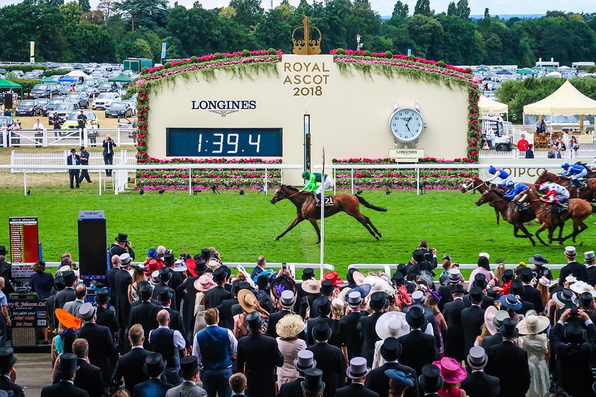 The finishing line at Royal Ascot 2018