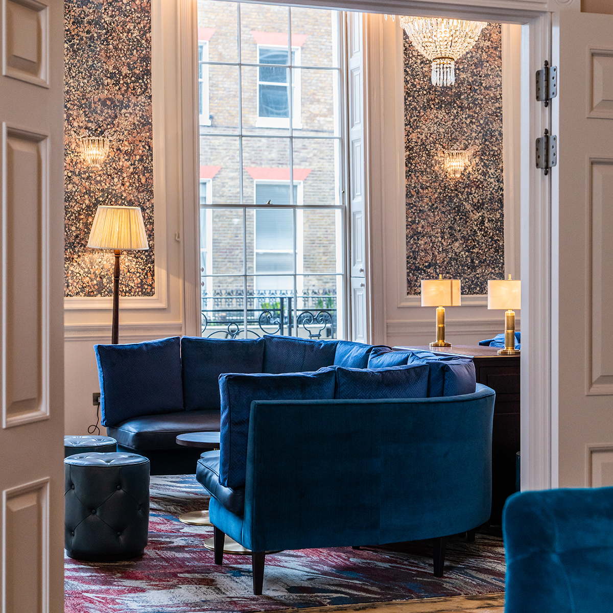 Luxury interiors of a London members' club