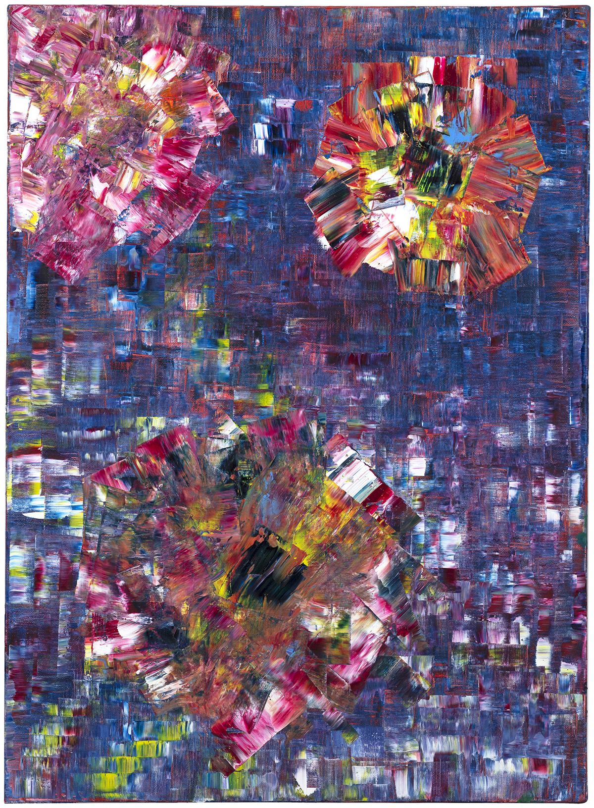 Abstract colourful painting of flowers 