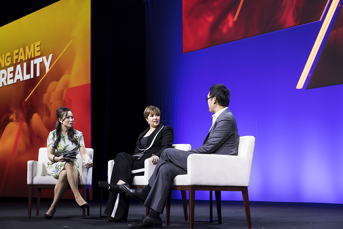 Panel discussion held by YPO with speakers sitting on stage