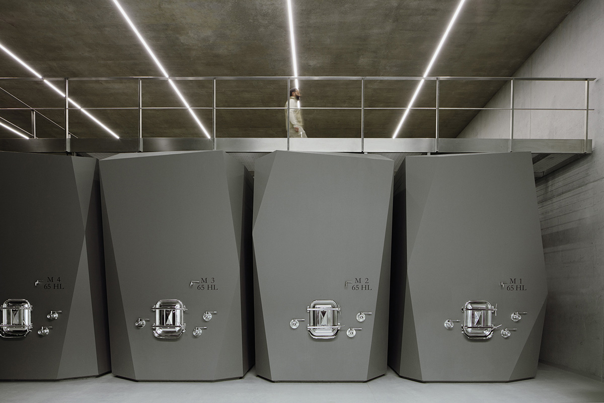 An underground wine cellar