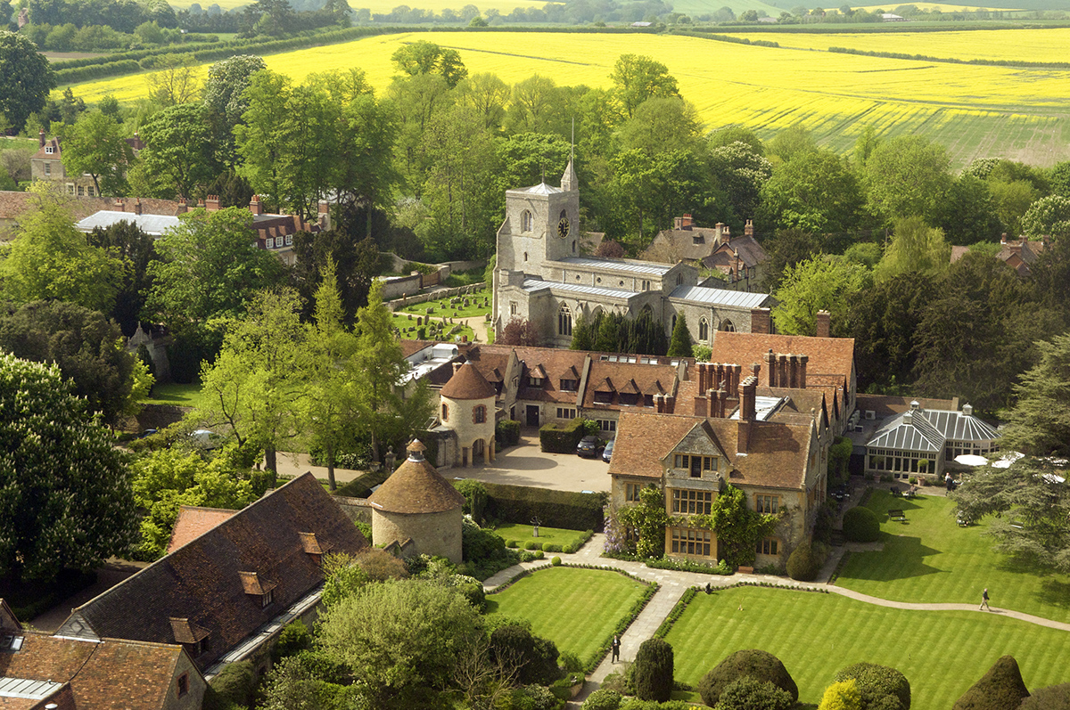 Aerial photograph of luxury country estate