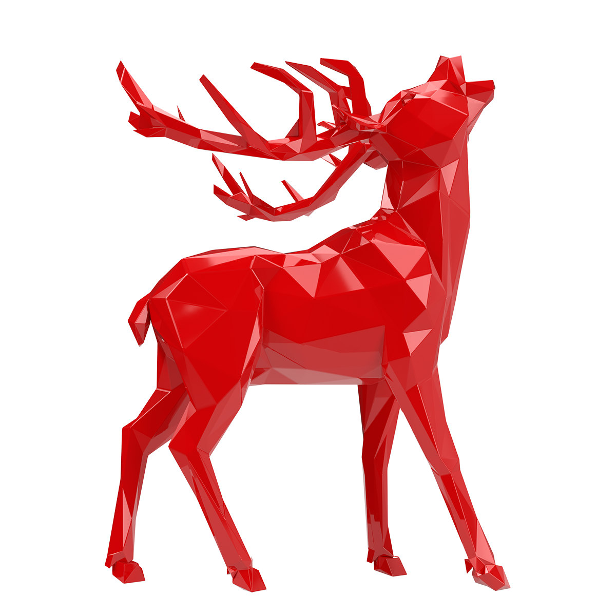 Sculpture of a red stag