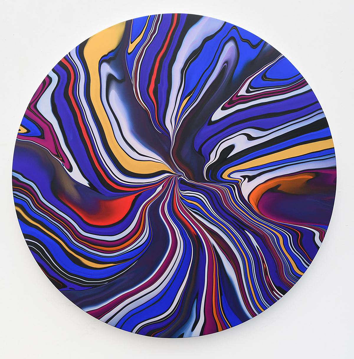 Round canvas psychedelic artwork