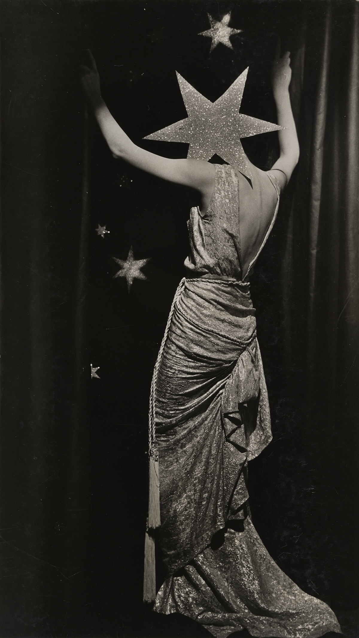 Surreal photograph of a woman with a star for a head