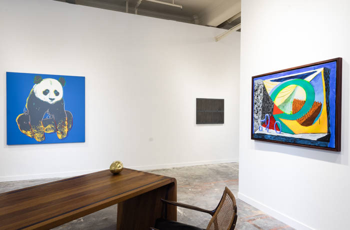 installation view of a contemporary art exhibition