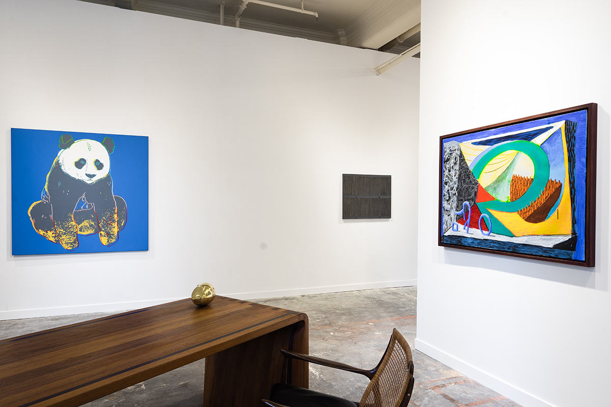 installation view of a contemporary art exhibition