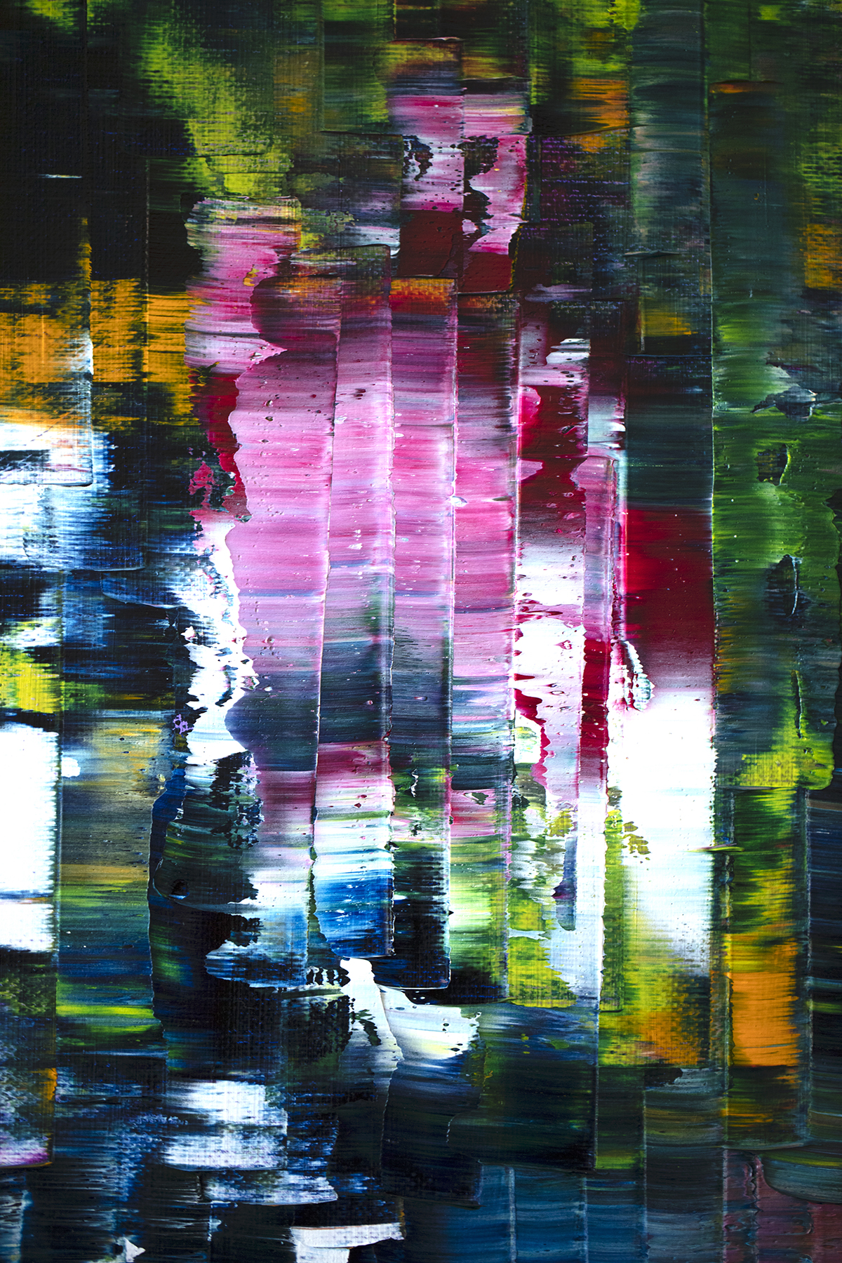 colourful layered abstract painting